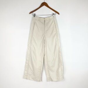 Alex Mill Wide Leg High Rise Size 2 Cream Casual‎ Stretch Ankle